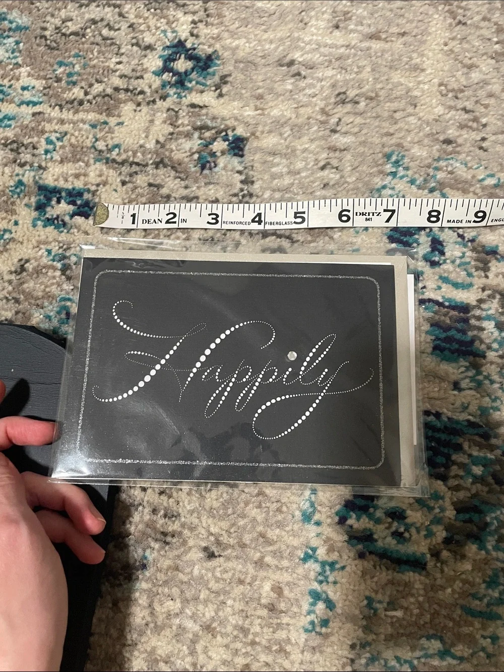 🖤5/$25 new hallmark greeting card silver envelope crystal glitter